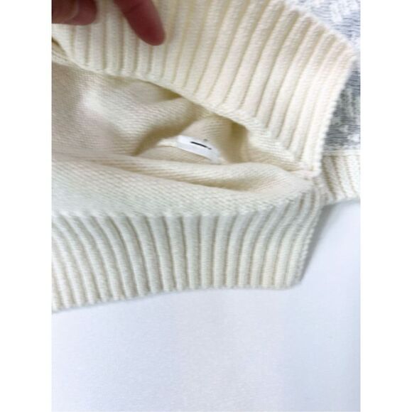 J. Jill Sweater Womens Medium Tall Ombre Fair Isle Mock Neck Pullover Multicolor - Picture 7 of 9